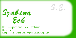 szabina eck business card